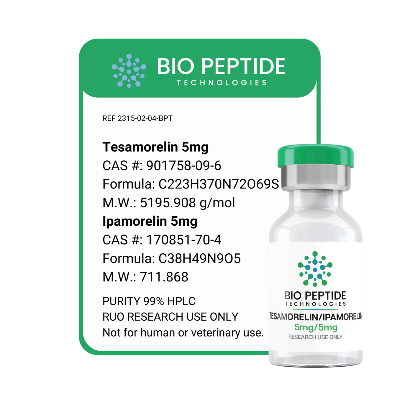 Tesamorelin 5mg Ipamorelin 5mg Blend
